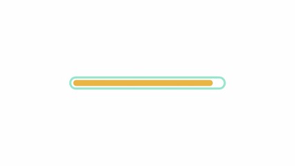 Fototapete - Animated line progress bar preloader. Status. Waiting process. 4K video footage with alpha channel transparency. Website loader. Colorful loading progress icon animation for web UI design