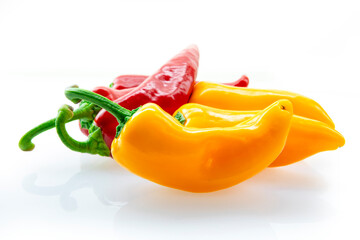 Poster - Bell peppers, fruit peppers, colored peppers, red bell peppers, yellow bell peppers, fresh,