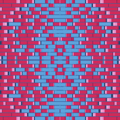 Aufkleber - Kaleidoscopic pattern of rectangular stripes with trendy gradient. Modern background. 3d rendering illustration