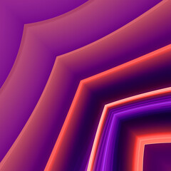 Aufkleber - Shiny glass plates. Bright abstract background. Creative design. 3d rendering digital illustration