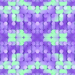Aufkleber - Digital illustration of a symmetrical neon colorful pattern. Modern background. 3d rendering