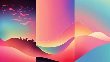 Wall Mural - Stylish and Modern Trendy Gradient Abstract Background. Generative AI Illustration