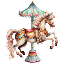 Carousel And Carousel Horse Bundle
