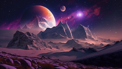 Wall Mural - Another planet.Generative AI