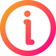Poster - info icon in gradient colors. information sign illustration.