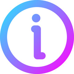 Poster - info icon in gradient colors. information sign illustration.