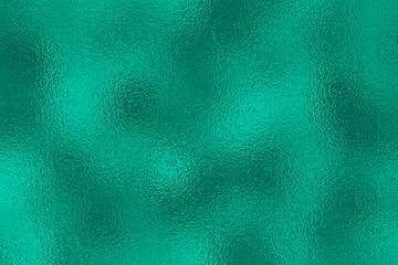 Teal green foil texture , shiny metallic background with glass effect for web use