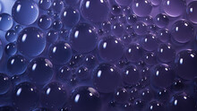 Liquid Drops Background. Purple And Blue, Science Wallpaper With .