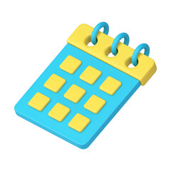 Poster - Schedule agenda task business planning time management date reminder 3d icon realistic vector