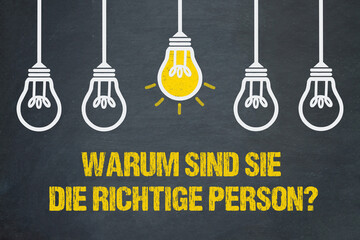 Sticker - Warum sind Sie die richtige Person?	