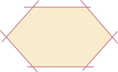 Wall Mural - Hexagon shape, can be used for frame, title, highlight or step marker