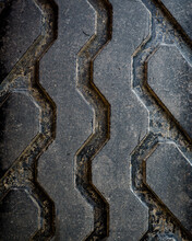 Tractor Tire Detail With Dirt