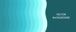 Sea waves background banner in blue colors.