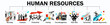 © master1305 - Set of icons of human resources system. Recruiting, employee, productivity, training, time management, skills, partnership and business opportunities. Concept of recruitment, employment, headhunting