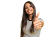 © opolja - Young happy cheerful woman showing thumb up