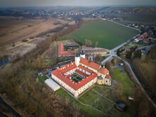 Monastery On A Riverside Hill In Hebdów Poland