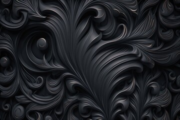 Poster - Abstract black and gold background. Generative AI