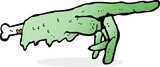 Fototapeta Dinusie - cartoon pointing zombie hand