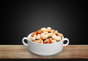 Wall Mural - Flying dried tasty healthy nuts mix