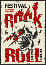 Rock And Roll Colorful Poster