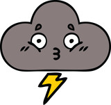 Fototapeta  - cute cartoon storm cloud