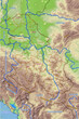 © M&M Baciu - Geographische physische Karte von Serbien