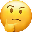 © vadymstock - Thinking emoji. doodle emoticon. symbols. chat sticker. face and thumb