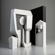 © McKinney Digital - Minimal avant garde style sculpture. Created using ai generative.