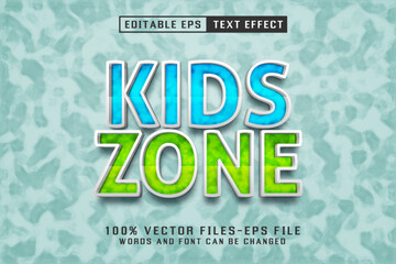 Wall Mural - Kids Zone Editable Text Effect