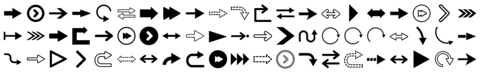 Wall Mural - arrow icon set | arrows collection | isolated transparent