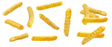 Crinkle Cut French Fries Isolated. PNG Transparency