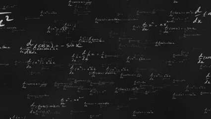 Wall Mural - differential equation math formula text background teaching engineering, teaching equations and formulas backgrounds for teaching presentations graphic background animation