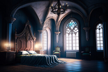 Wall Mural - castle interior bedroom