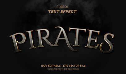 pirates vector editable text effect template