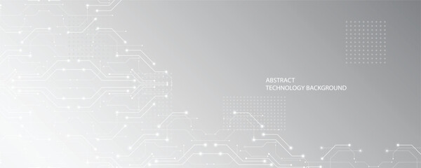 Gray white technology background, cutting-edge technology and science line design, can be used as a background image in various ways.
