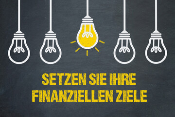 Sticker - Setzen Sie Ihre finanziellen Ziele	