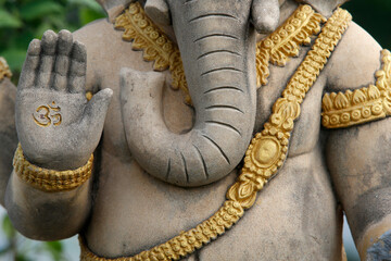 Wall Mural - Detail of a Ganesh statue in Wat Khao Takiab, Hua Hin. Thailand.