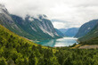 panorama su fiordo in norvegia