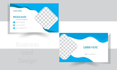 Modern clean Profession business card template. Flat Design abstract vector busiess care for business
and personal use