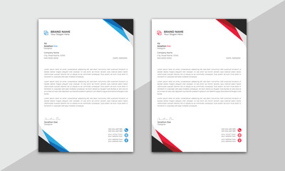 Wall Mural - abstract letterhead design modern business letterhead design template. modern company letterhead tem