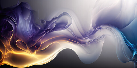Wall Mural - abstract panoramic smoke background, generative ai