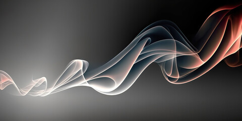 Wall Mural - abstract panoramic smoke background, generative ai