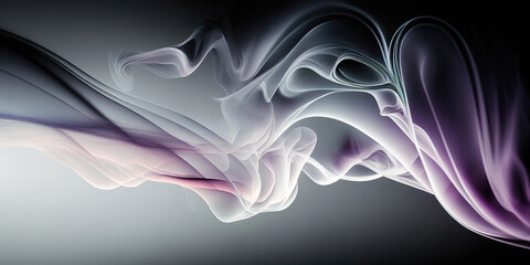 Wall Mural - abstract panoramic smoke background, generative ai