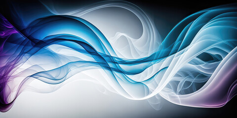 Wall Mural - abstract panoramic smoke background, generative ai