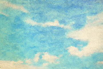 Sticker - vintage watercolor clouds