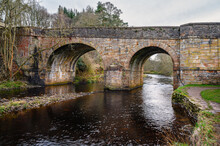 River Derwent Flows Below Blanchland Bridge, Formed By The Meeting Of Two Burns In The North Pennines And Flows Between The Boundaries Of Durham And Northumberland As A Tributary To The River Tyne
