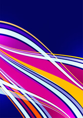 Wall Mural - Bright overlapping flowing stripes and lines. Modern design. Vector