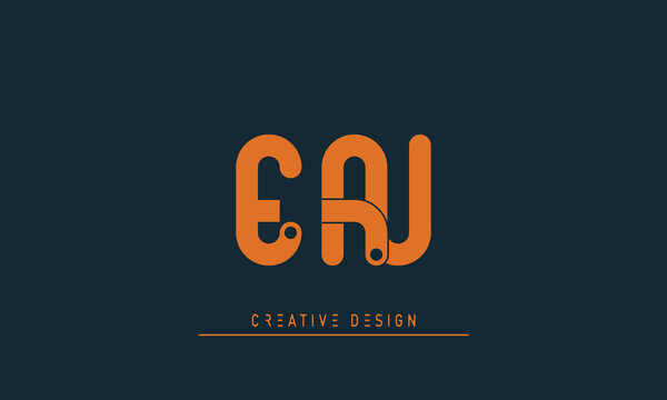 Alphabet letters Initials Monogram logo EN , NE