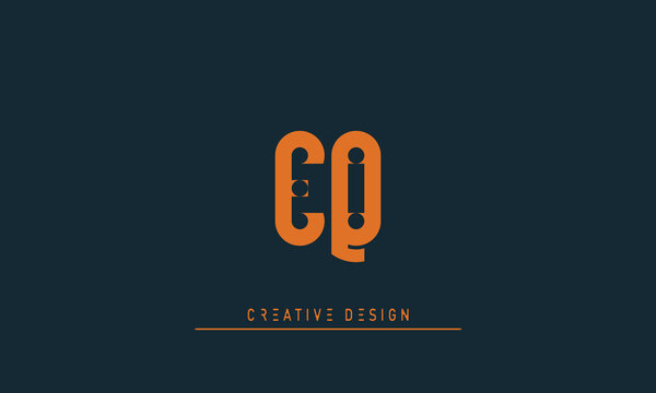 Alphabet letters Initials Monogram logo EQ , QE