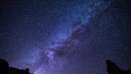 Wall Mural - Milky Way Galaxy in West Sky Rock Formation
